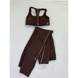 Vuori Brown Evolve Lunar Leggings and Top Set Sports Bra
